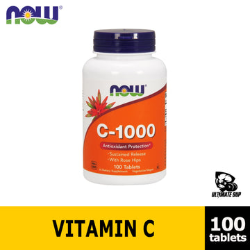 Now Foods, C1000, Sustained Release, With Rose Hips, 100 Tablets - Ultimate Sup Singapore